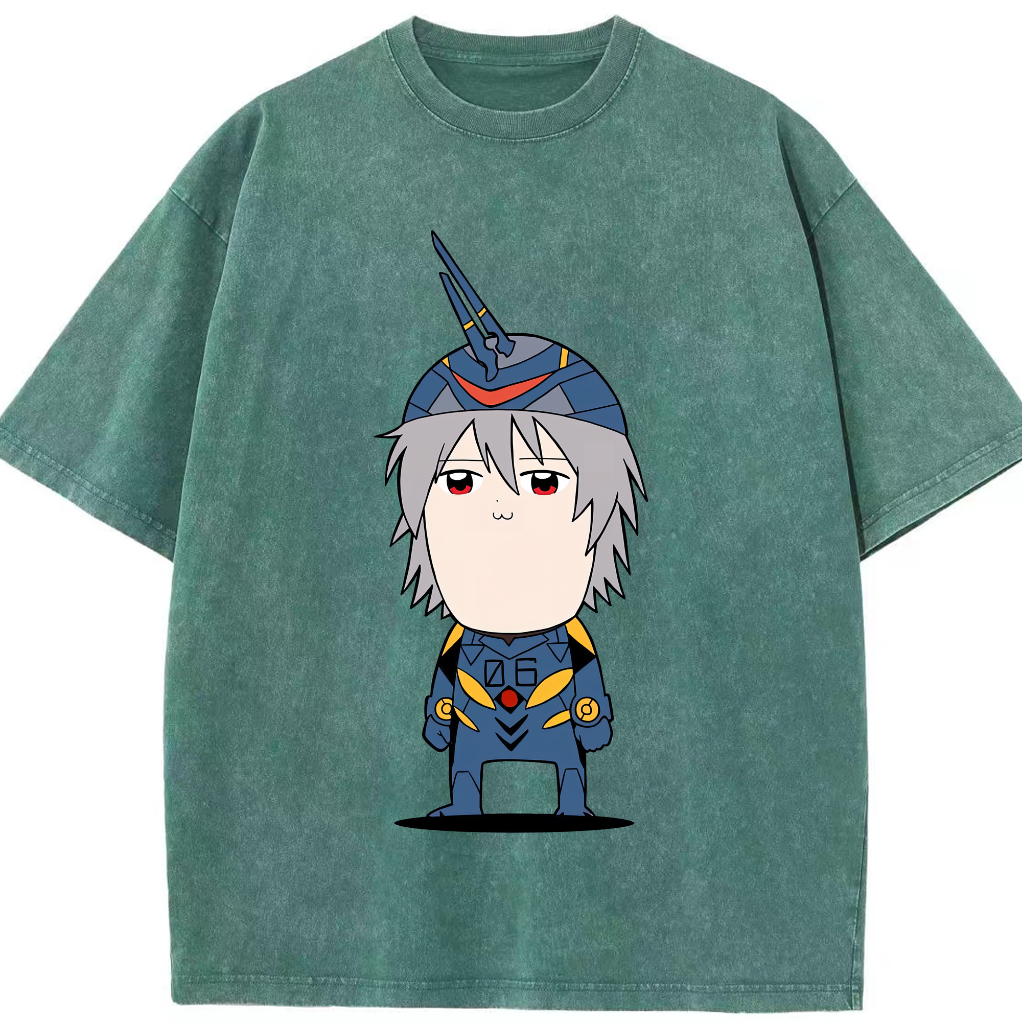 （画像用） EVA 新世紀エヴァンゲリオン 綿100% ヴィンテージ風 半袖Tシャツ（フロントプリント）